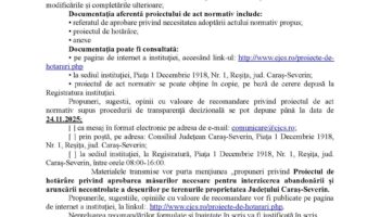 Aprobarea măsurilor necesare pentru interzicerea abandonării și aruncării necontrolate a deşeurilor