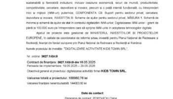 Începere proiect Kids Town SRL