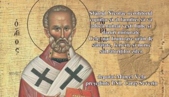 Mesaj de Sf. Nicolae – Marcel Vela