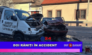 Doi răniți în accident