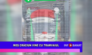 Moș Crăciun vine cu tramvaiul