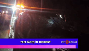 Trei răniți în accident