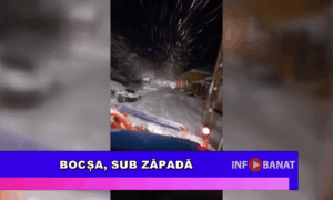Bocșa, sub zăpadă