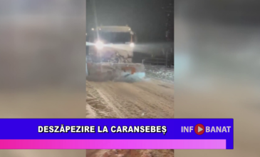Deszăpezire la Caransebeș