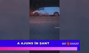 A ajuns în șanț