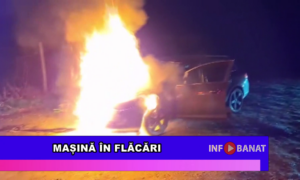 Mașină în flăcări