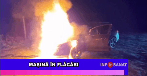 Mașină în flăcări
