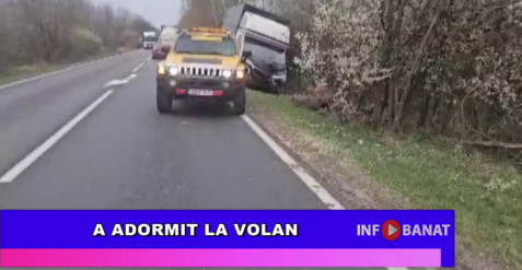 A adormit la volan