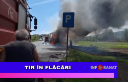TIR în flăcări