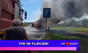 TIR în flăcări