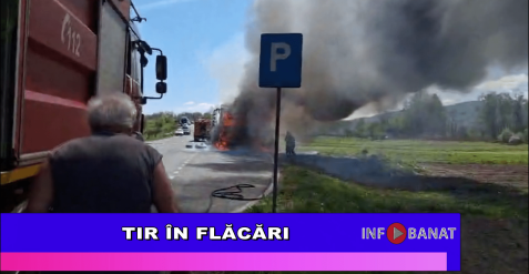 TIR în flăcări