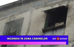 Incendiu în zona căminelor