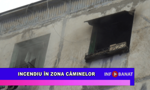 Incendiu în zona căminelor