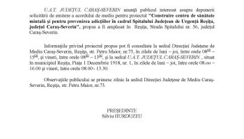 Solicitare de emitere a acordului de mediu