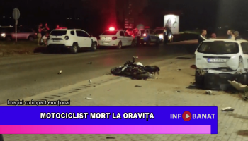 Motociclist mort la Oravița