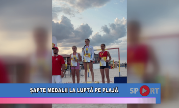 Șapte medalii la luptă pe plajă
