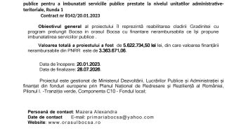 Finalizarea proiect –    Reabilitare clădire grădinița cu program prelungit Bocșa