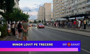 Minor lovit pe trecere