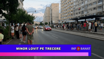 Minor lovit pe trecere