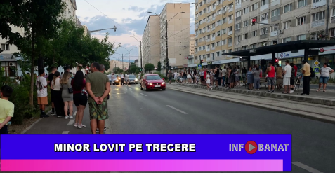 Minor lovit pe trecere
