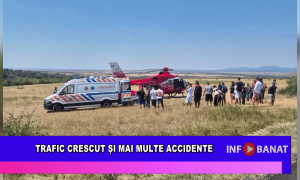 Trafic crescut și mai multe accidente