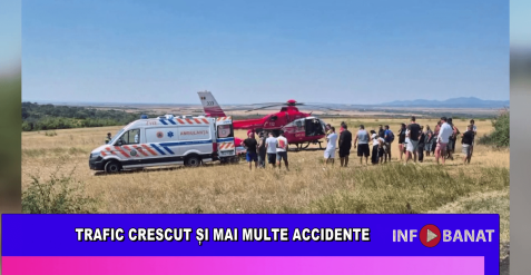 Trafic crescut și mai multe accidente