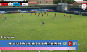 Mesaj dur după umilința de la Popești Leordeni