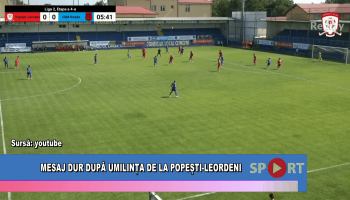 Mesaj dur după umilința de la Popești Leordeni