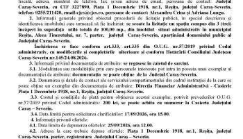 Licitație 28 septembrie 2026 – Spațiu 100,00 MP imobil Al Tineretului, nr.7