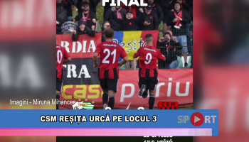 CSM Reșița urcă pe locul 3