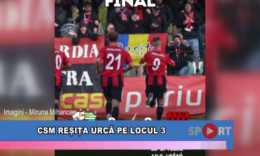 CSM Reșița urcă pe locul 3