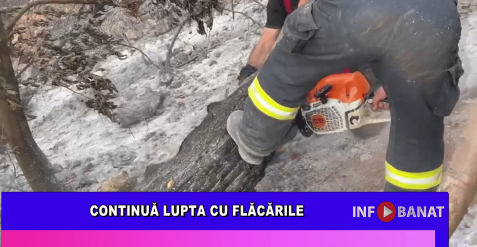 Continuă lupta cu flăcările