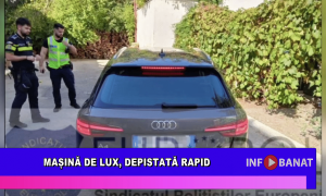 Mașină de lux, depistată rapid